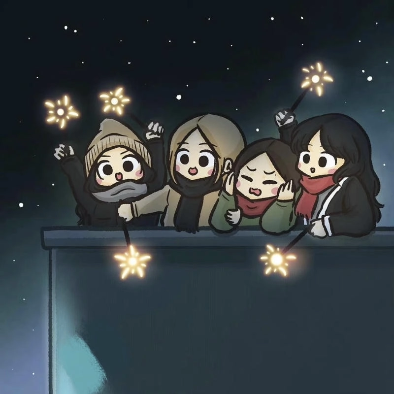 Ảnh Blackpink chibi giúp fan lưu trữ hình ảnh yêu thích