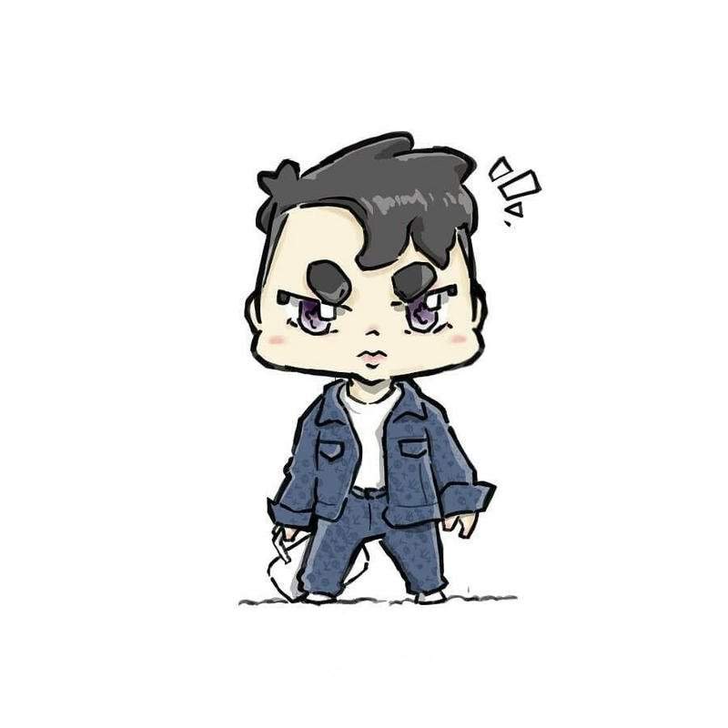 Ảnh Sơn Tùng chibi với biểu cảm tự nhiên dễ thương