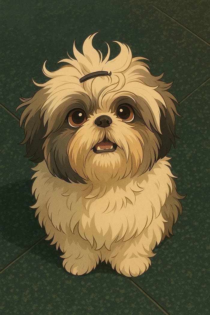Ảnh chibi con chó lông xù