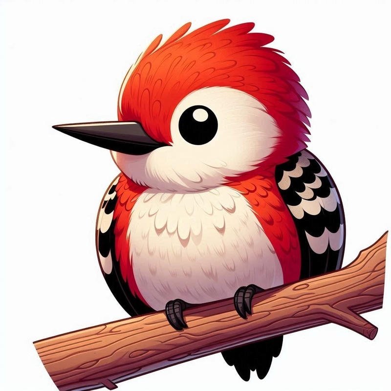 Ảnh chim chibi đang nghỉ với tư thế thoải mái