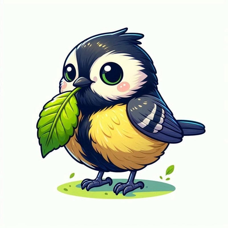 Ảnh chim chibi mắt tròn sáng nổi bật