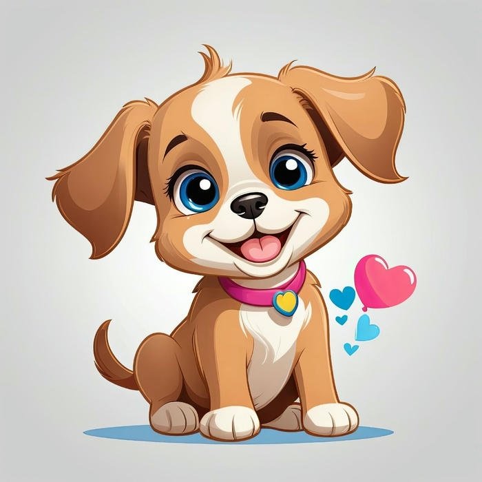 Ảnh con chó chibi biểu cảm đáng yêu