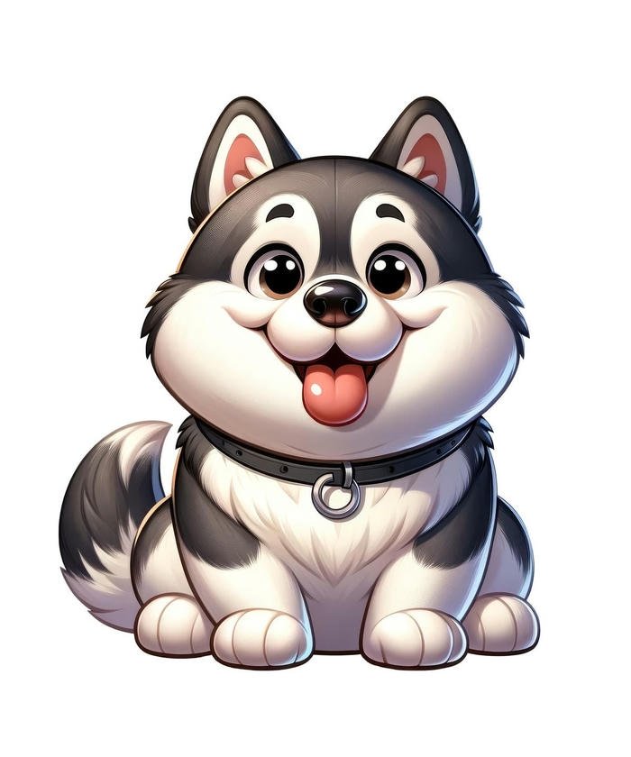 Ảnh con chó chibi mặt béo