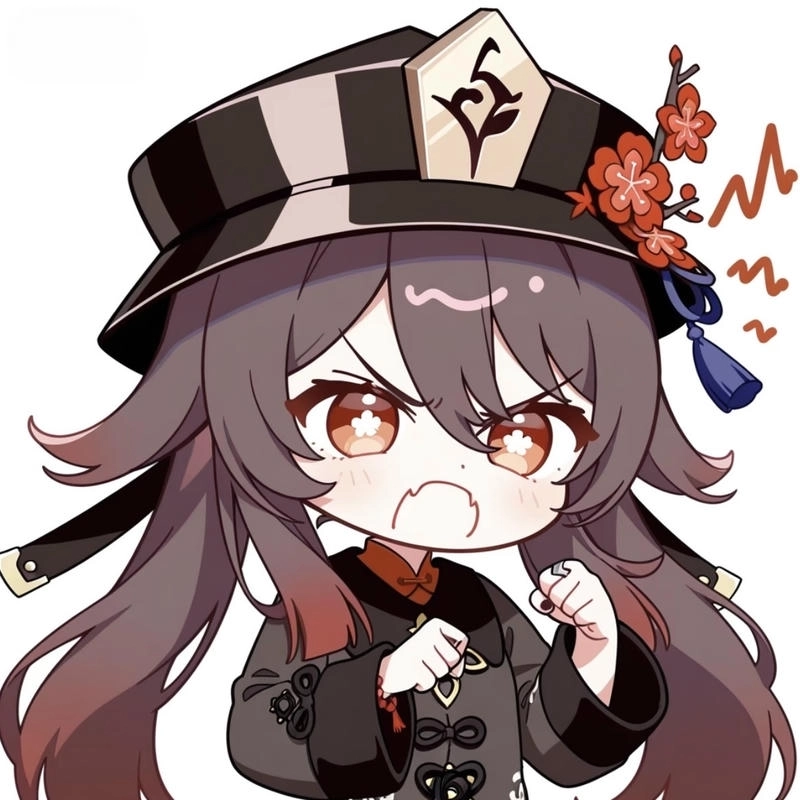 Ánh nhìn lém lỉnh làm nổi bật nét riêng Hu Tao chibi