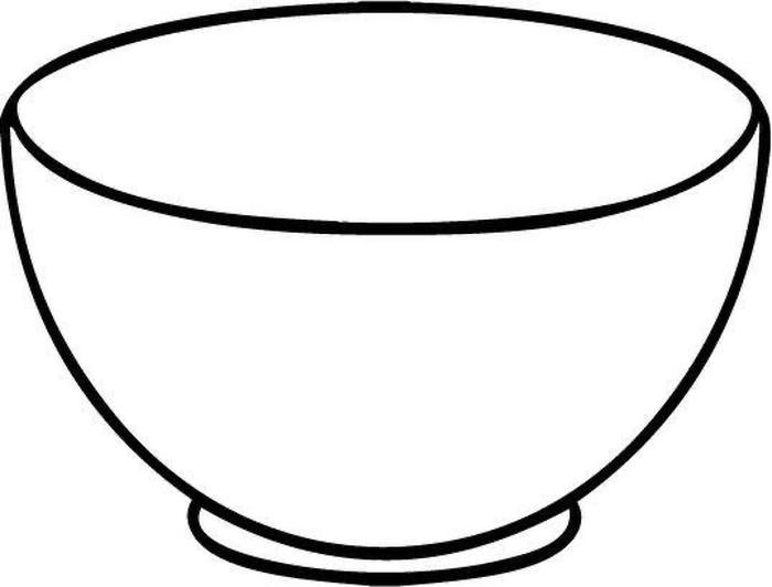Ảnh tranh tô màu cái bát tròn