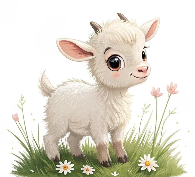 Biểu cảm dê chibi mắt to long lanh đầy sức sống