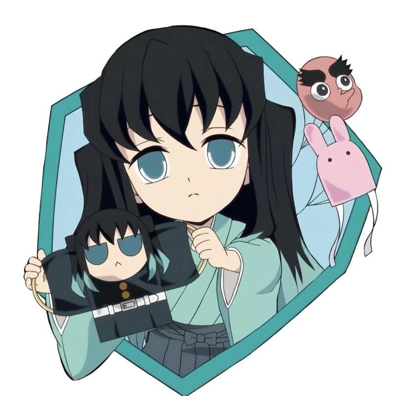Biểu cảm điềm tĩnh kết hợp nét đáng yêu Muichirou chibi