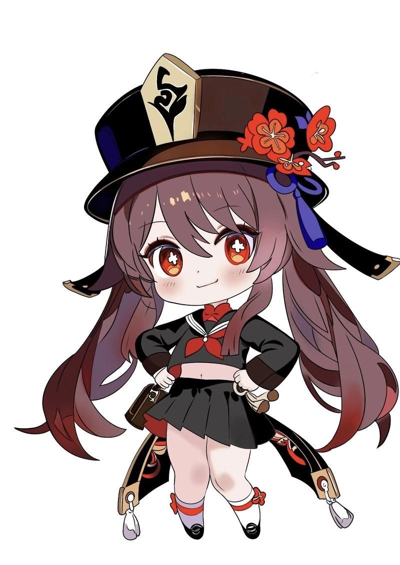 Biểu cảm vui vẻ mang lại sức sống cho Hu Tao chibi