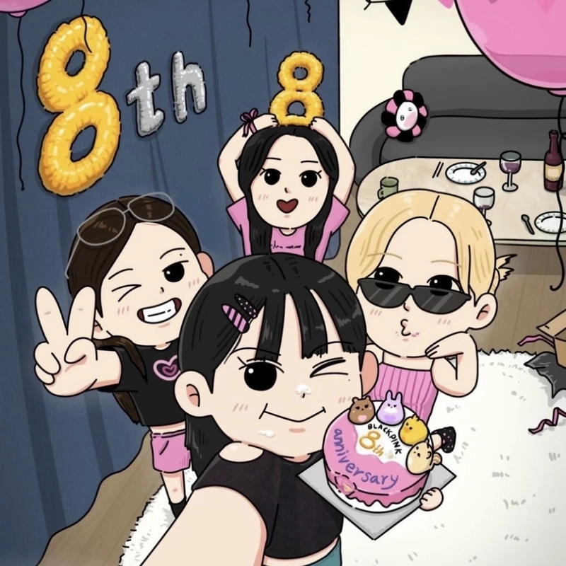 Blackpink chibi nổi bật với phong cách hoạt hình hiện đại
