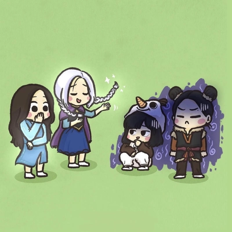 Blackpink chibi thể hiện phong cách trẻ trung cá tính