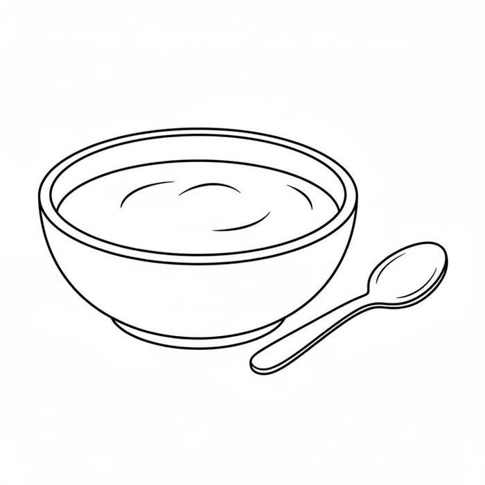 Bức ảnh tranh tô màu cái thìa xinh