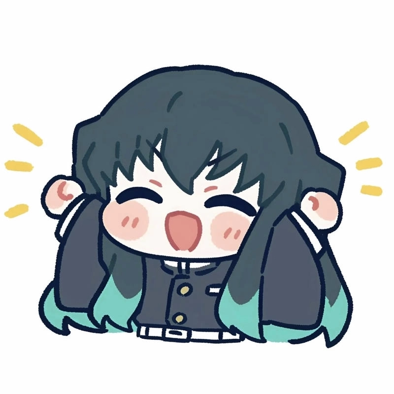Cảm giác bình yên lan tỏa từ hình Muichirou chibi