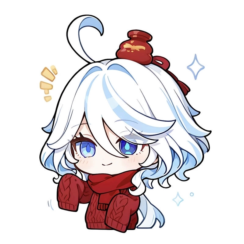 Cảm hứng hoạt hình thể hiện rõ qua Furina chibi