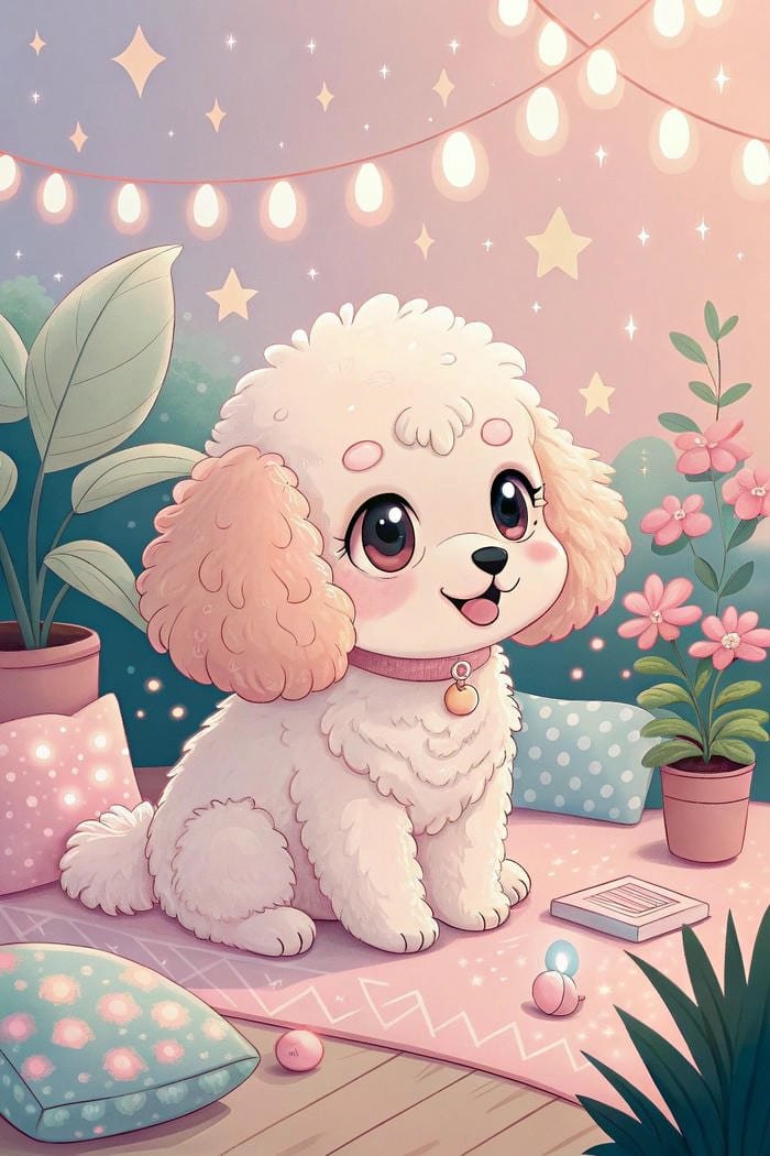 Con chó chibi tròn xoe mắt long lanh