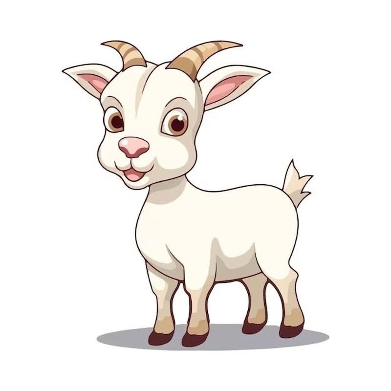 Cử chỉ dê chibi nghiêng đầu thể hiện sự tò mò