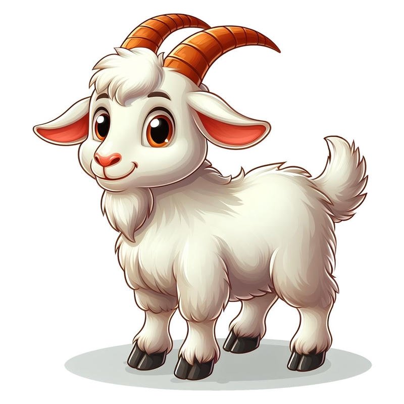 Dáng vẻ dê chibi nhảy nhẹ tạo cảm giác vui tươi