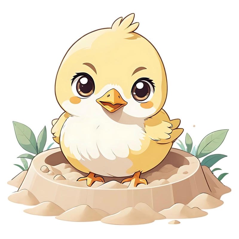 Góc chụp chim chibi đậu trên đất với dáng nhỏ xinh