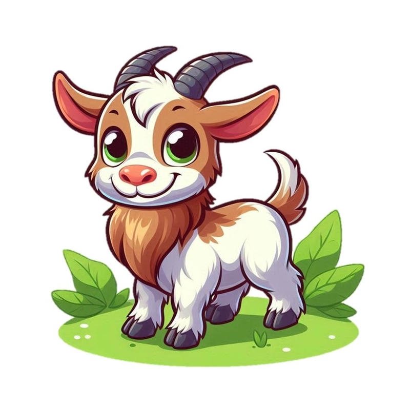 Góc chụp dê chibi tạo cảm giác gần gũi nhẹ nhàng
