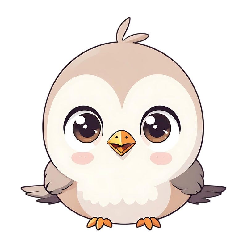 Góc nhìn chim chibi má phồng tạo cảm giác dễ thương