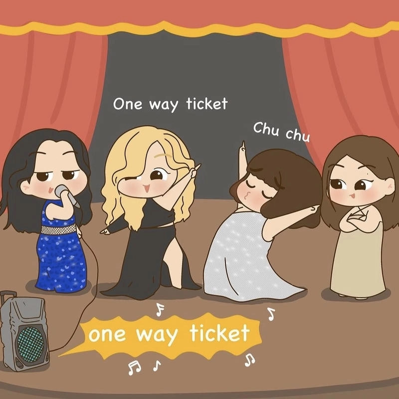 Hình Blackpink chibi nổi bật với đường nét mềm mại