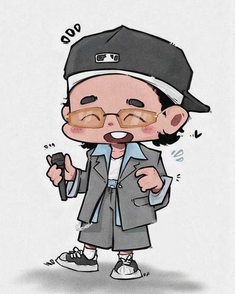 Hình Sơn Tùng chibi với nụ cười nhẹ nhàng đáng yêu