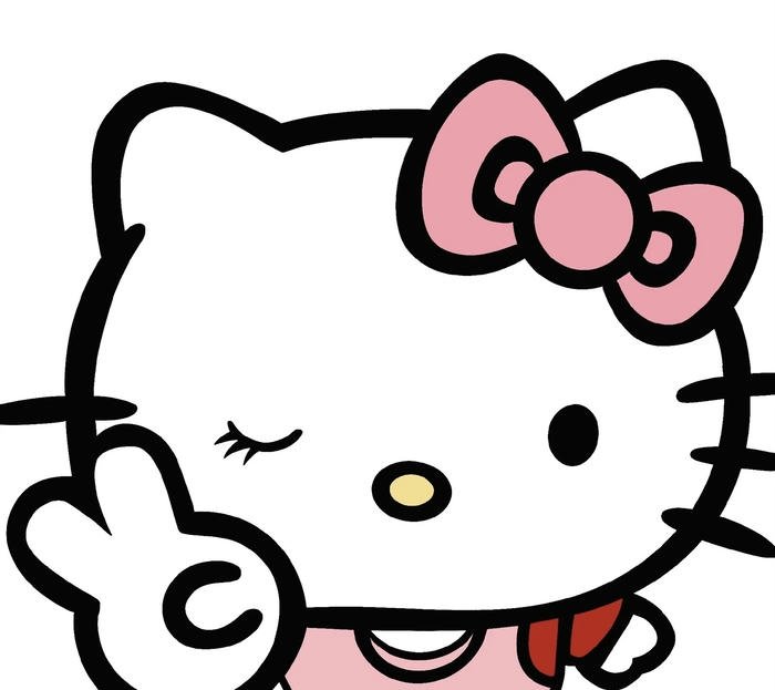 Hình ảnh avatar hello kitty cute tối giản