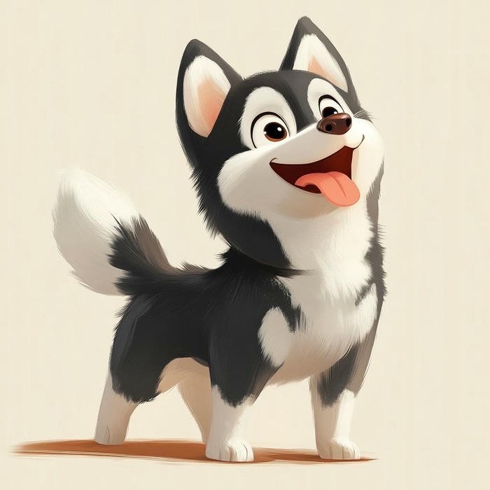 Hình đáng yêu về con chó chibi