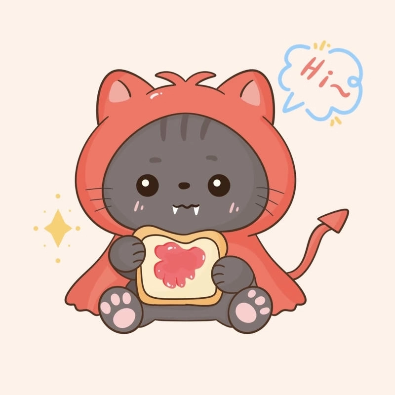 Hình động vật chibi với nét vẽ đơn giản cuốn hút