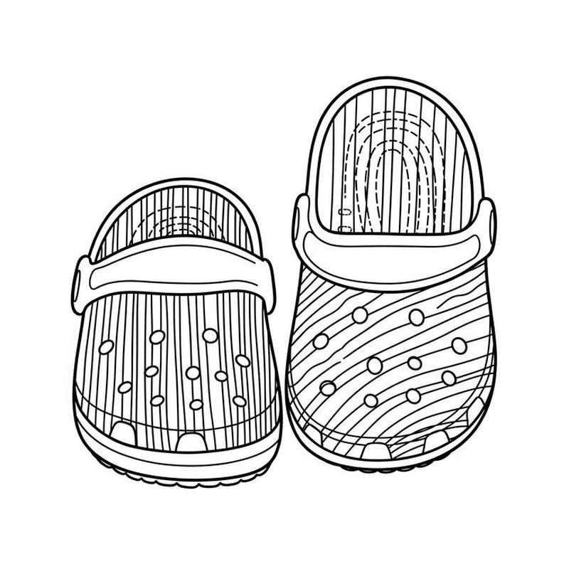Hình vẽ đôi dép phong cách cartoon