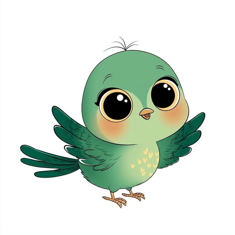Khoảnh khắc chim chibi đứng yên với dáng ngộ nghĩnh