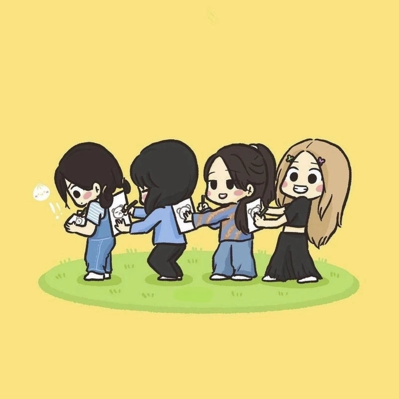 Khoảnh khắc đáng yêu của Blackpink qua nét vẽ chibi