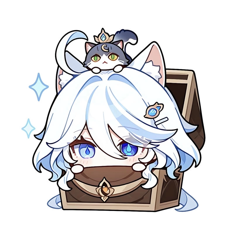 Khoảnh khắc ngộ nghĩnh với đường nét Furina chibi tinh tế