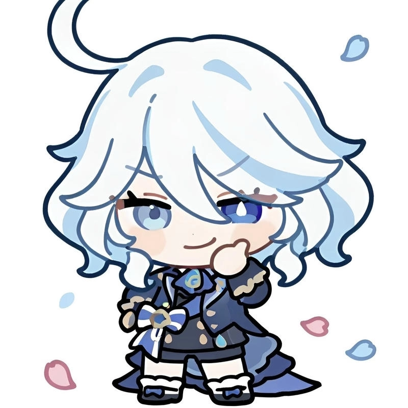 Nét đáng yêu nhẹ nhàng được thể hiện qua Furina chibi
