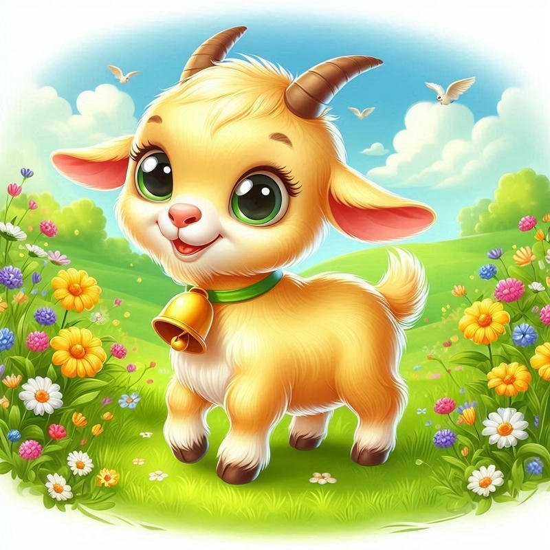 Phong cách dê chibi nhẹ nhàng phù hợp trang trí
