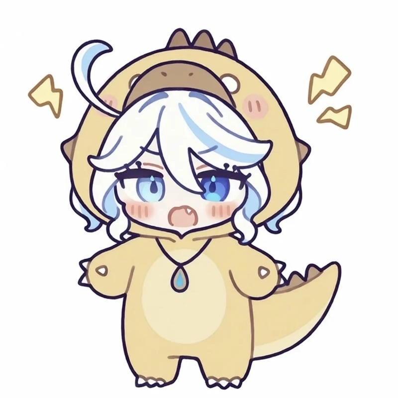 Phong cách dễ thương hiện đại của nhân vật Furina chibi