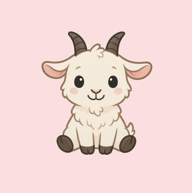 Phong thái dê chibi đơn giản nhưng rất thu hút