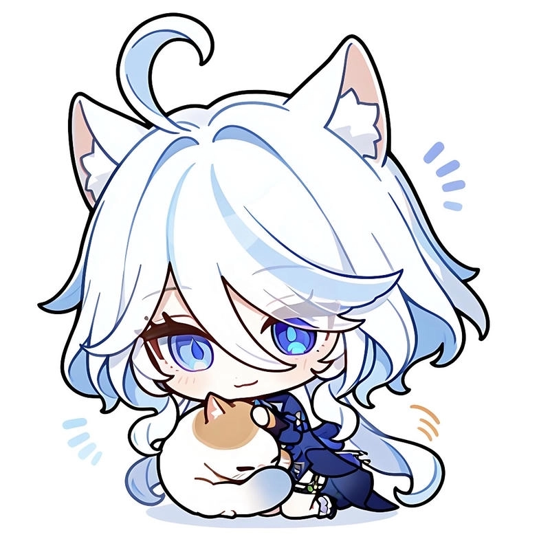 Tạo dáng cá tính kết hợp Furina chibi đầy cuốn hút