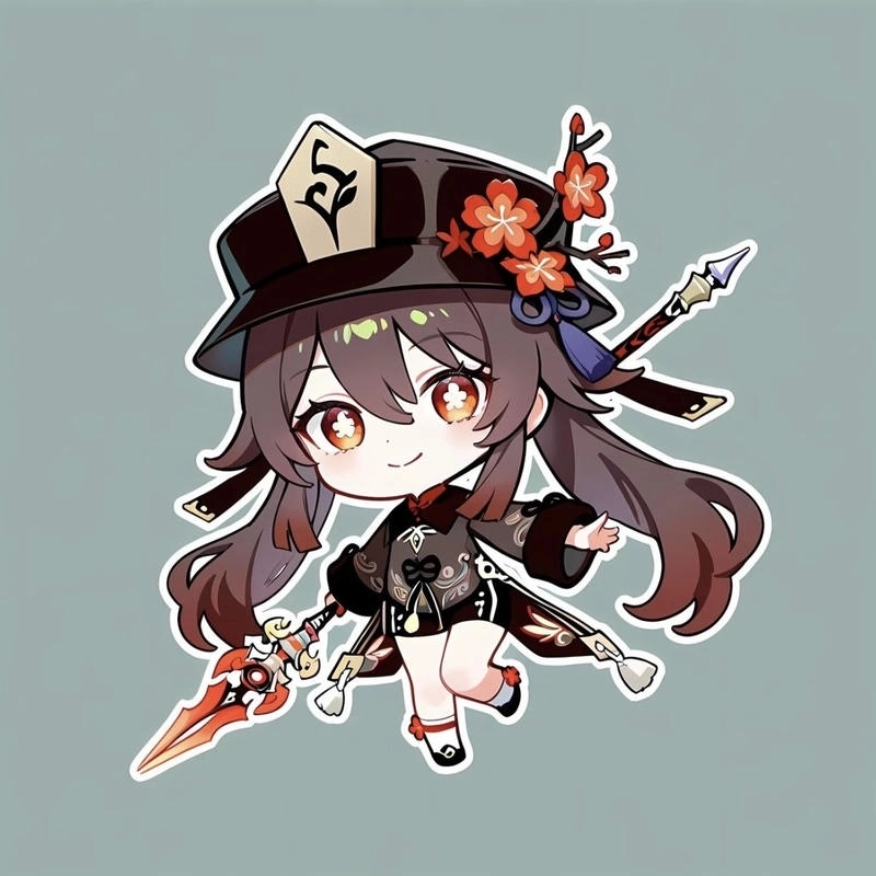Thiết kế mềm mại tạo nên vẻ dễ mến Hu Tao chibi