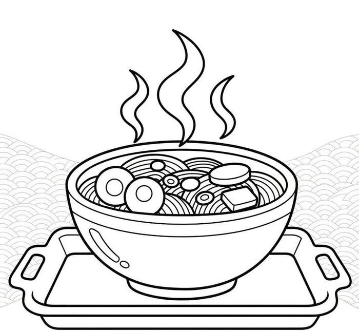 Tranh tô màu tranh tô màu cái bát ngộ nghĩnh
