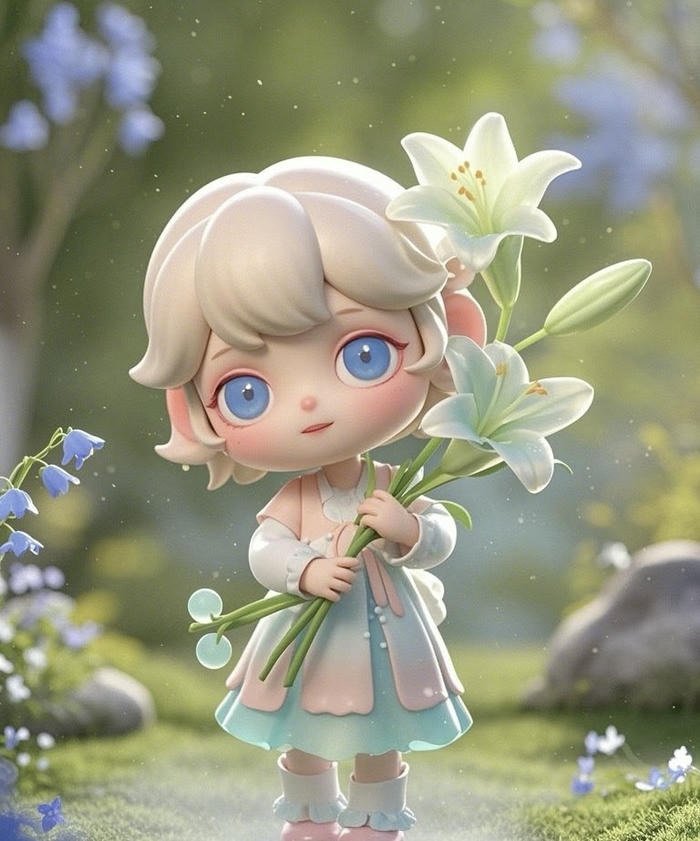 ảnh avatar 3d đơn giản xinh