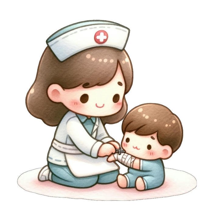 ảnh bác sĩ chibi thân thiện