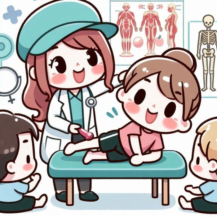 ảnh chibi bác sĩ tạo cảm giác vui