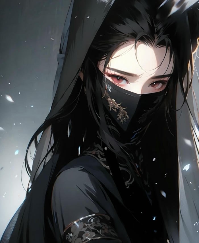 avatar nữ che mặt huyền bí