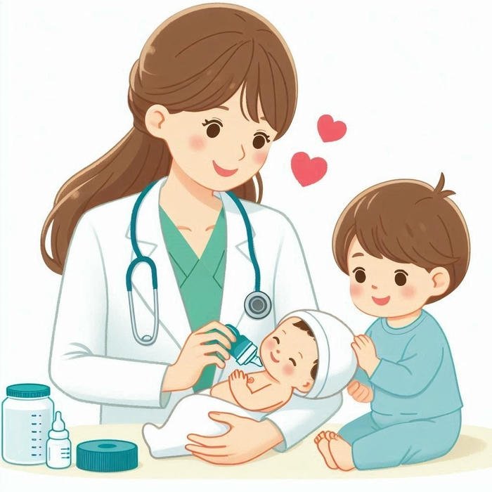 hình ảnh bác sĩ chibi tận tình