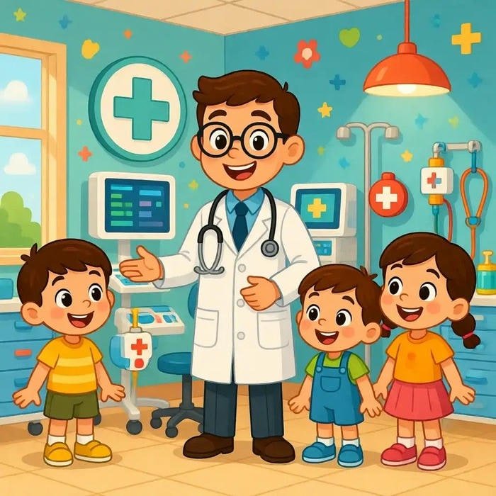 hình ảnh bác sĩ chibi vui nhộn