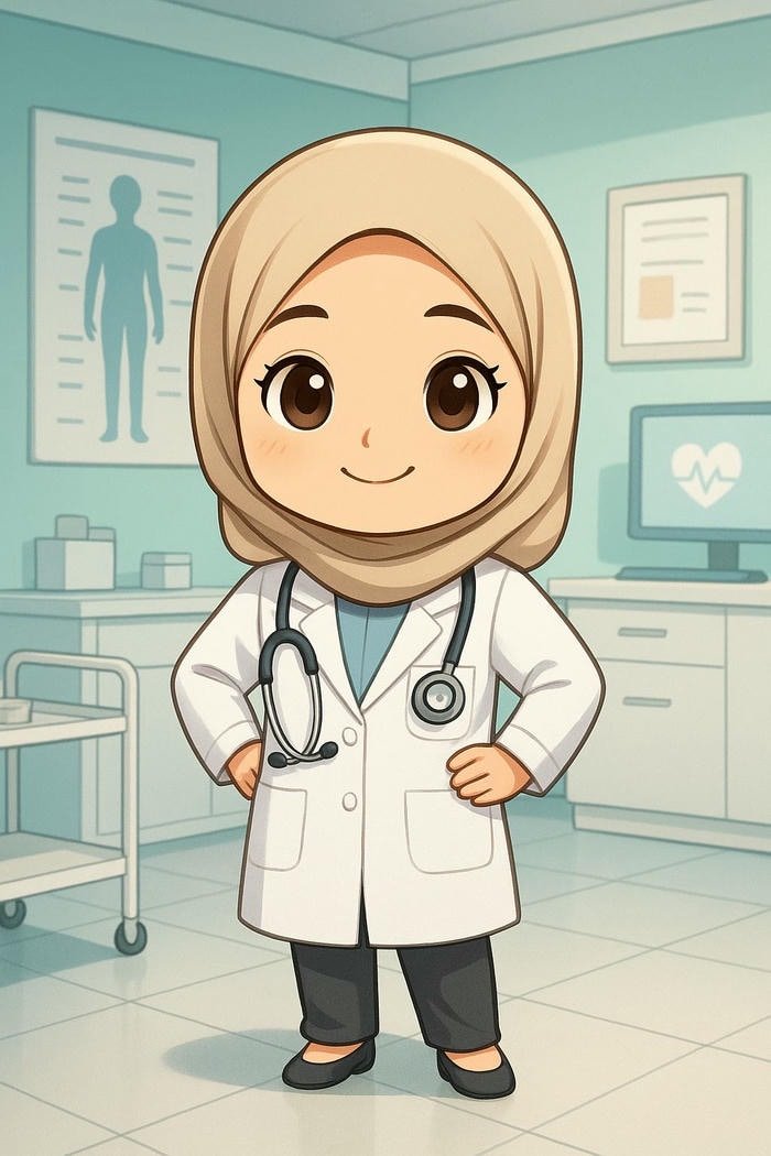 hình ảnh bác sĩ chibi vui vẻ