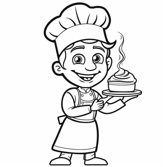 Ảnh đầu bếp chibi đáng yêu