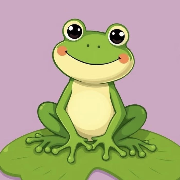 Ảnh ếch dáng ngồi thư giãn