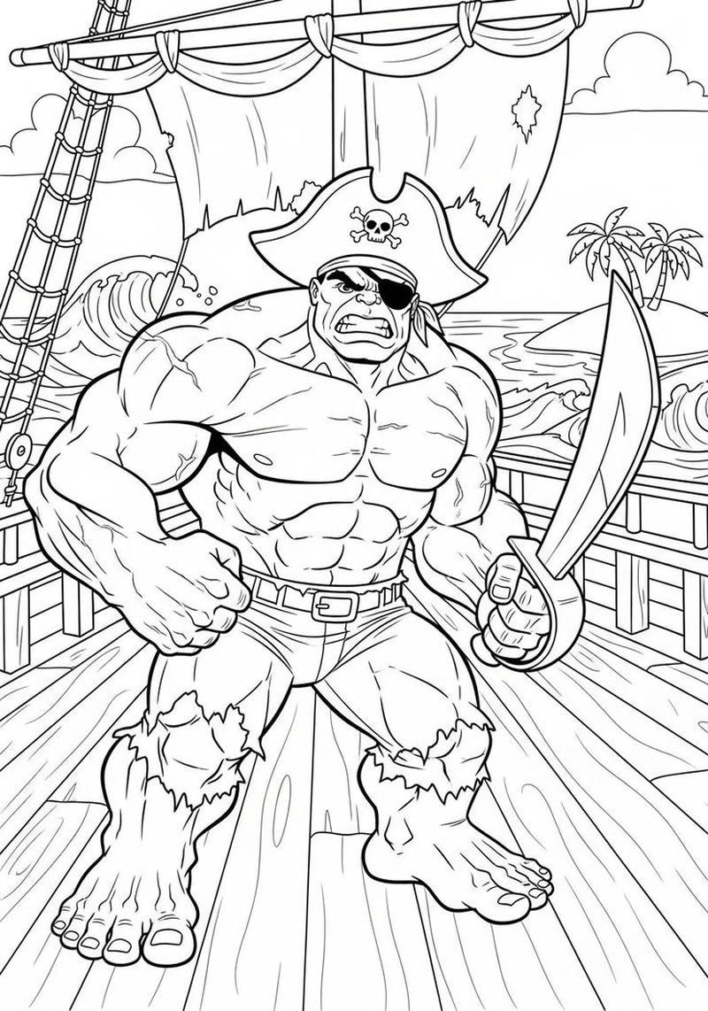 Ảnh minh họa Hulk đơn giản cho trẻ nhỏ