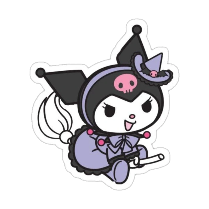 Ảnh nhãn dán kuromi dễ thương với tạo hình chibi
